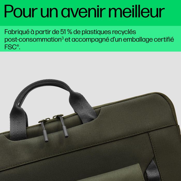 HP Sac à dos modulaire 3-en-1 pour PC portable 15,6 pouces - 27 L - Conçu avec plastique recyclé - Housse détachable