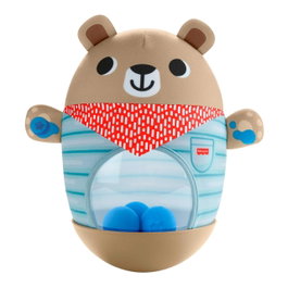 Fisher-Price Ours Inflable Interactive "Tape et Bascule" Jouet d'Éveil avec Boules à l'Intérieur - Pour Enfants de 6 Mois et Plus - JLB83