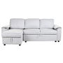 Canapé Convertible Home ESPRIT Gris clair Moderne 220 x 153 x 88 cm