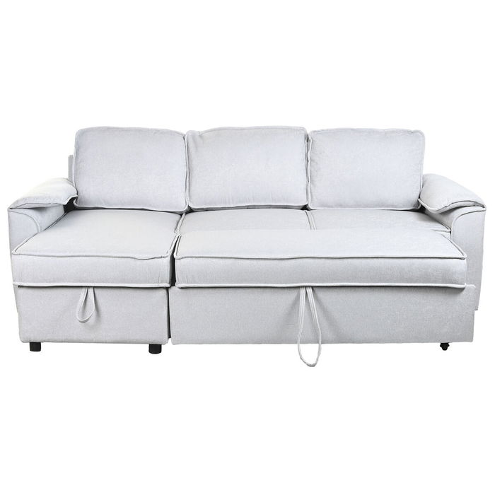 Canapé Convertible Home ESPRIT Gris clair Moderne 220 x 153 x 88 cm
