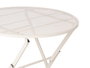 Ibergarden Set Table et 2 Chaises Blanc Cassé 96x60x22 cm Métal