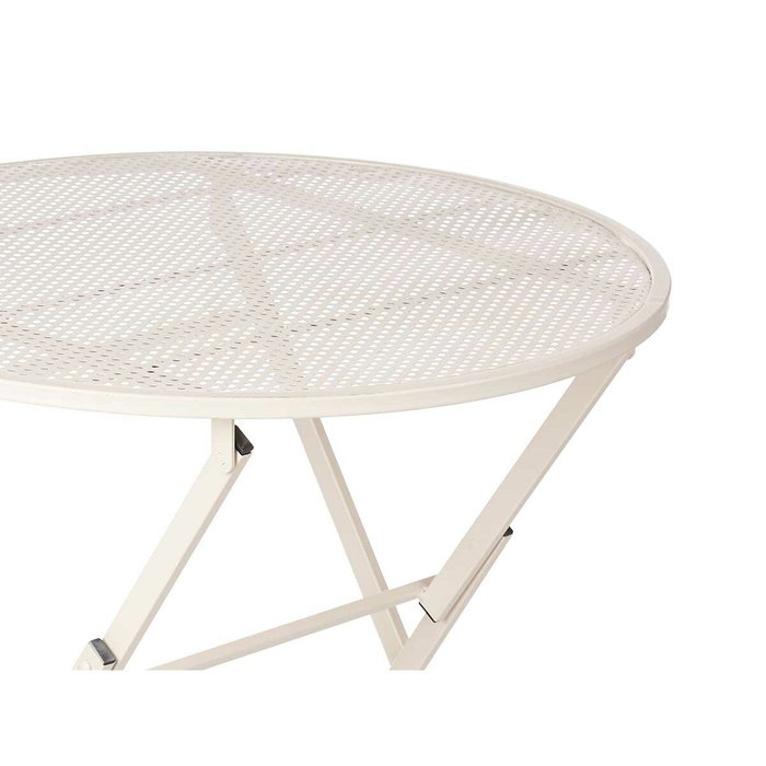 IBERGARDEN Set de table et 2 chaises Blanc cassé