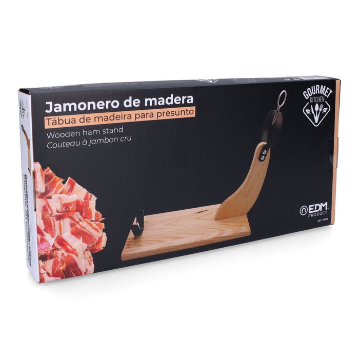 Jambonnier en Bois EDM Marron Bois Bois de pin 41 x 44 cm Jambonnier en Bois EDM Marron Bois Bois de pin 41 x 44 cm