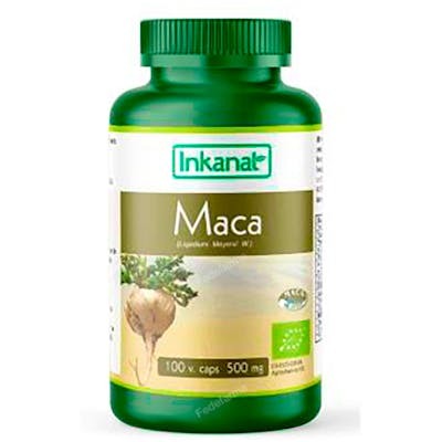Inkanat Maca Vitae - 100 capsules biologiques de Maca du Pérou (500 mg), source naturelle d'énergie, vegan et sans gluten Inkanat Maca Vitae - 100 capsules biologiques de Maca du Pérou (500 mg), source naturelle d'énergie, vegan et sans gluten