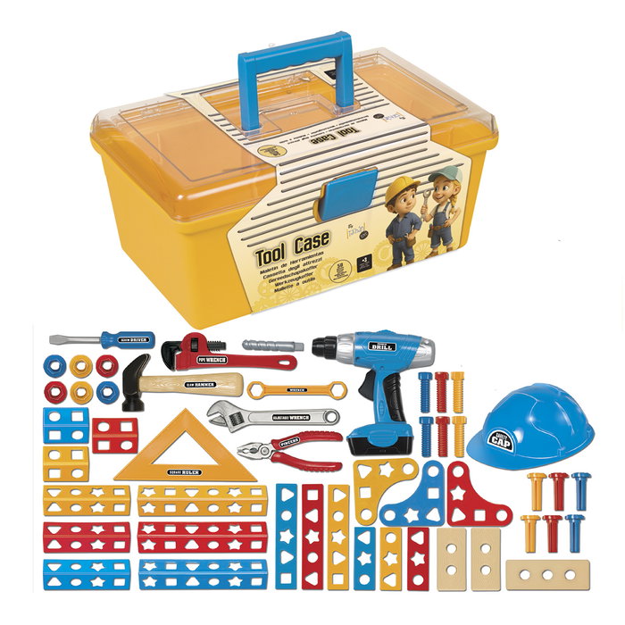 Tachan Maletin de Herramientas de Juguete 50 Piezas T00985 - Mallette Outils Enfant Réaliste pour Créativité Motricité - À Partir de 2 Ans Tachan Maletin de Herramientas de Juguete 50 Piezas T00985 - Mallette Outils Enfant Réaliste pour Créativité Motricité - À Partir de 2 Ans