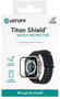 eSTUFF Titan Shield Protecteur d'écran en verre hybride flexible pour Apple Watch Series 4/5/6/SE 44 mm - Transparent/Noir