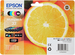 Epson C13T33374011 Cartouche d'encre Multipack 5 couleurs - Noir, Noir Photo, Cyan, Magenta, Jaune