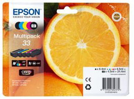 Epson Ink 33 Multipack BK, PBK, C, M, Y C13T33374011