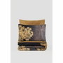 BigBuy Home Parure de lit Satin King Anthracite-Beige, 220 x 240 cm