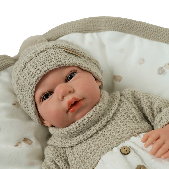 Muñecas Arias Poupée Reborn Noa Beige 40 cm avec couverture d'hiver Muñecas Arias Poupée Reborn Noa Beige 40 cm avec couverture d'hiver