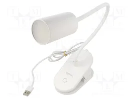 LOGILINK Lampe de table blanche avec bras flexibles