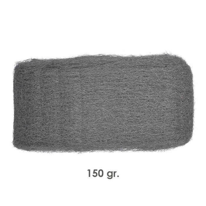 WOLFPACK LINEA PROFESIONAL Laine d'acier Grain fin Taille 0, 150 g
