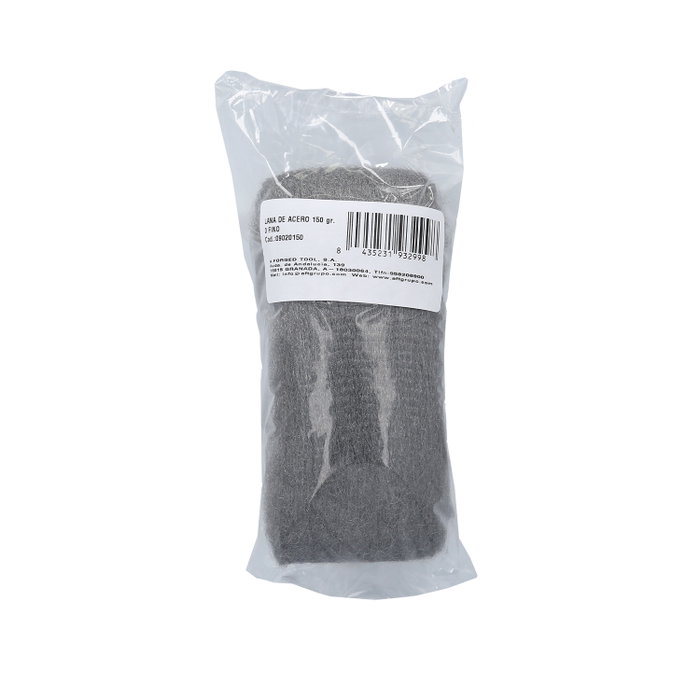 WOLFPACK LINEA PROFESIONAL Laine d'acier Grain fin Taille 0, 150 g