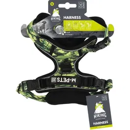 M PETS HIKING - Harnais pour chien en tissu rembourré camouflage, taille S, avec poignée et attache laisse sur le dos ou l'avant