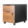 Phoenix technologies Cajonera de Bureau Artisan Combinación Negro et, 2 Tiroirs avec Serrure Roues Frein