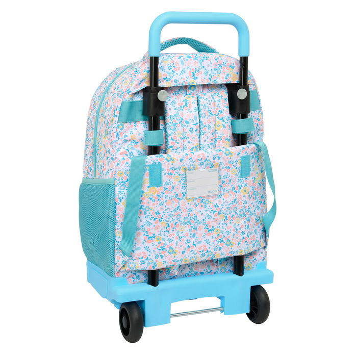 Cartable à roulettes Moos Fiori Multicouleur 33 x 45 x 22 cm