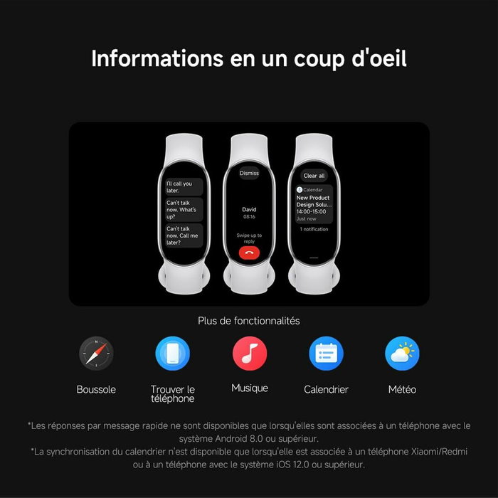 Bracelet d'activités Xiaomi BHR07PYGL Noir Rose Bracelet d'activités Xiaomi BHR07PYGL Noir Rose