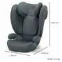 Cybex Siège auto Solution B3 i-Fix Groupe 2/3 (3-12 ans, 15-50 kg, 100-150 cm) inclinable avec système ISOFIX - Gris acier