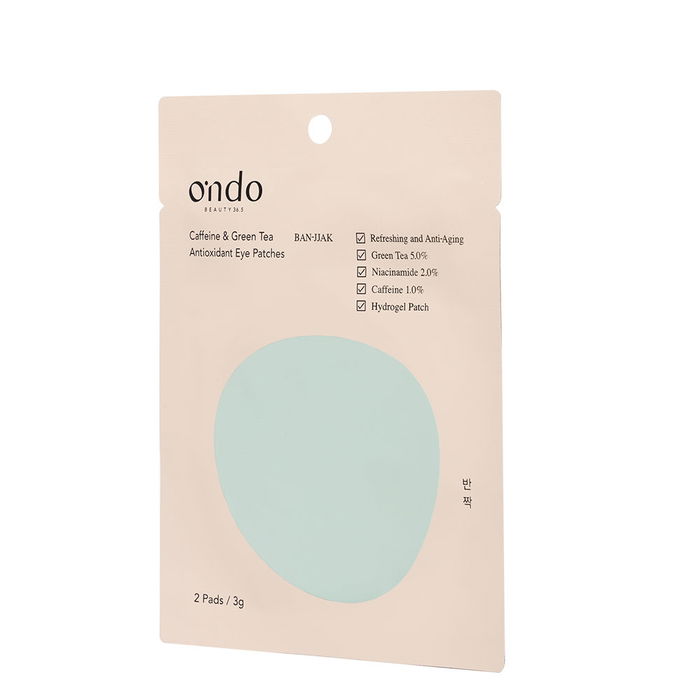 Ondo Beauty 36.5 Patches Antioxydants pour les Yeux avec Caféine et Thé Vert - 2 Unités
