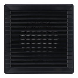 Edm Grille de ventilation carrée encastrable ABS gris anthracite avec moustiquaire Ø 100mm 170x170x10mm