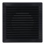 Edm Grille de ventilation carrée encastrable ABS gris anthracite avec moustiquaire Ø 100mm 170x170x10mm