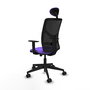 Piqueras Y Crespo Chaise de bureau Motilla, Assise Lilas et Dossier Noir, Mécanisme Sincro/Traslack