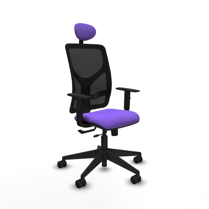 Piqueras Y Crespo Chaise de bureau Motilla, Assise Lilas et Dossier Noir, Mécanisme Sincro/Traslack Piqueras Y Crespo Chaise de bureau Motilla, Assise Lilas et Dossier Noir, Mécanisme Sincro/Traslack