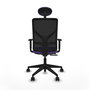 Piqueras Y Crespo Chaise de bureau Motilla, Assise Lilas et Dossier Noir, Mécanisme Sincro/Traslack