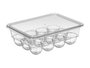 Kinvara Boîte à œufs 12 Cavités avec Couvercle Transparent 22.5x7.8x17.5 cm Plastique (Set de 12)