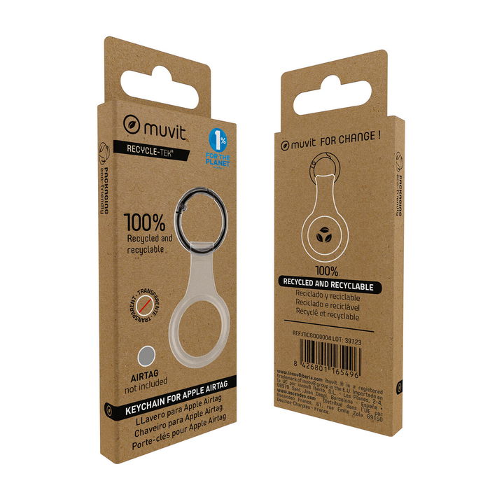 Porte-clés Muvit for Change Noir Étui AirTag