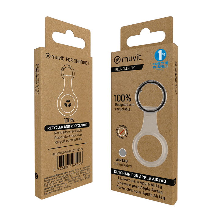 Porte-clés Muvit for Change Noir Étui AirTag
