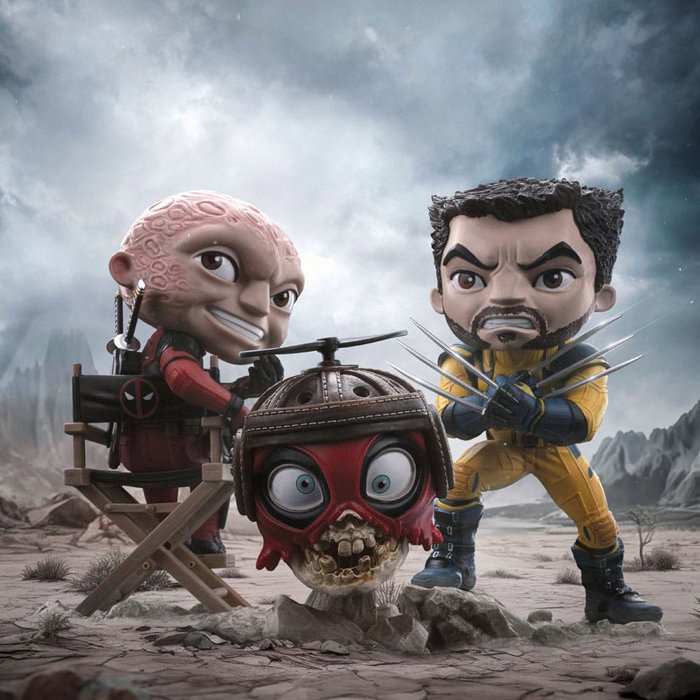 Deadpool et Wolverine figurine Mini Co. PVC Deadpool Unmasked 13 cm