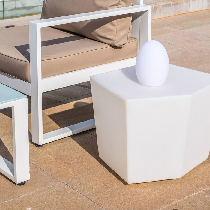 BigBuy Garden Table d'appoint Penta Blanc Polyéthylène 40 x 33 x 38,5 cm BigBuy Garden Table d'appoint Penta Blanc Polyéthylène 40 x 33 x 38,5 cm