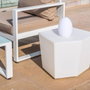 BigBuy Garden Table d'appoint Penta Blanc Polyéthylène 40 x 33 x 38,5 cm