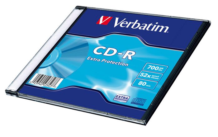 Verbatim CD-R Extra Protection, 52x, 700MB / 80min, Disque vierge pour données, photos, musique et vidéo