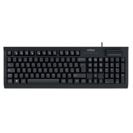 Nilox NXKIRE0001 Clavier avec Lecteur de Carte à Puce USB AZERTY Espagnol Noir