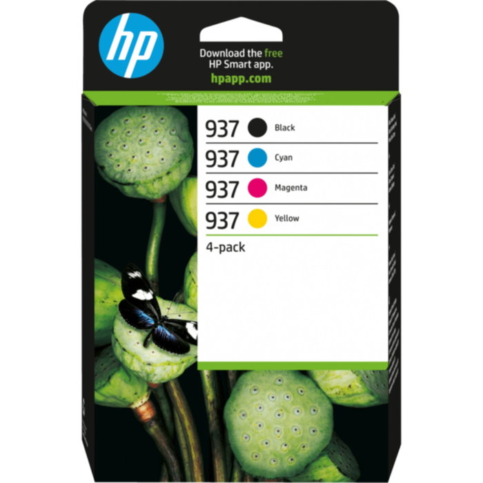 HP 937 Multipack de 4 Cartouches d'encre CMJN (6C400NE) de haute qualité