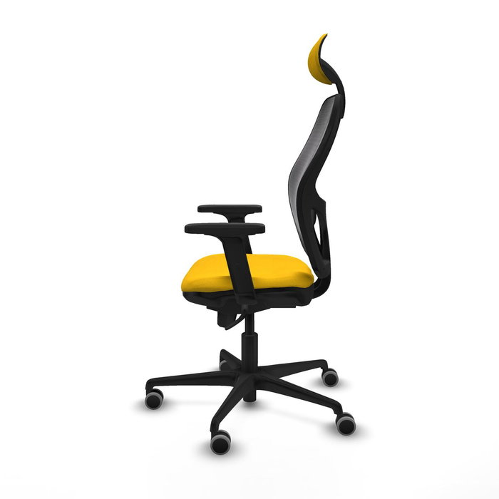 Piqueras y Crespo Chaise de Bureau avec Appui-tête 2D036G1 Jaune
