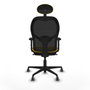 Piqueras y Crespo Chaise de Bureau avec Appui-tête 2D036G1 Jaune
