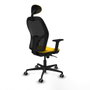 Piqueras y Crespo Chaise de Bureau avec Appui-tête 2D036G1 Jaune