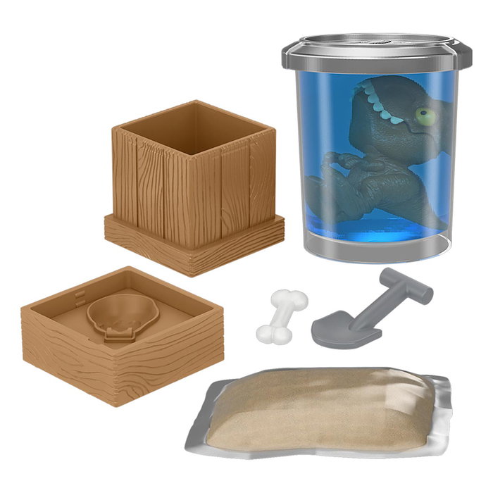 Mattel - Jurassic World - Crushivores - Kit de fouille de dinosaure avec dinosaure caché, gel et sable, jouet pour enfants dès 4 ans