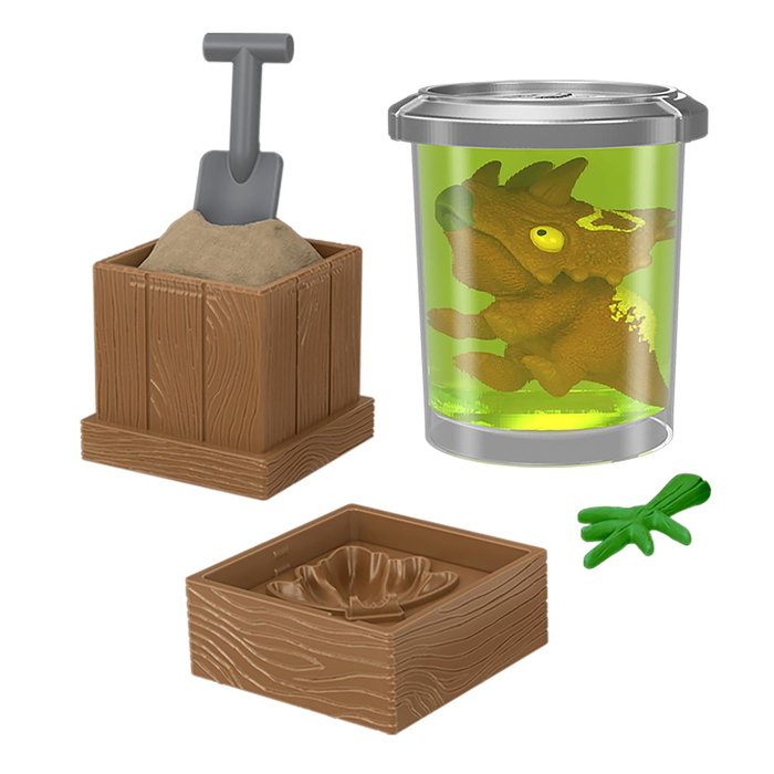 Mattel - Jurassic World - Crushivores - Kit de fouille de dinosaure avec dinosaure caché, gel et sable, jouet pour enfants dès 4 ans