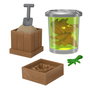 Mattel - Jurassic World - Crushivores - Kit de fouille de dinosaure avec dinosaure caché, gel et sable, jouet pour enfants dès 4 ans