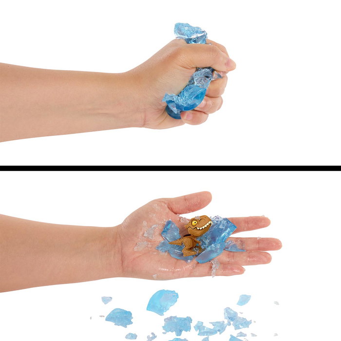 Mattel - Jurassic World - Crushivores - Kit de fouille de dinosaure avec dinosaure caché, gel et sable, jouet pour enfants dès 4 ans