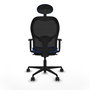 Chaise de Bureau avec Appui-tête Jorquera Piqueras y Crespo 1D036N1 Bleu