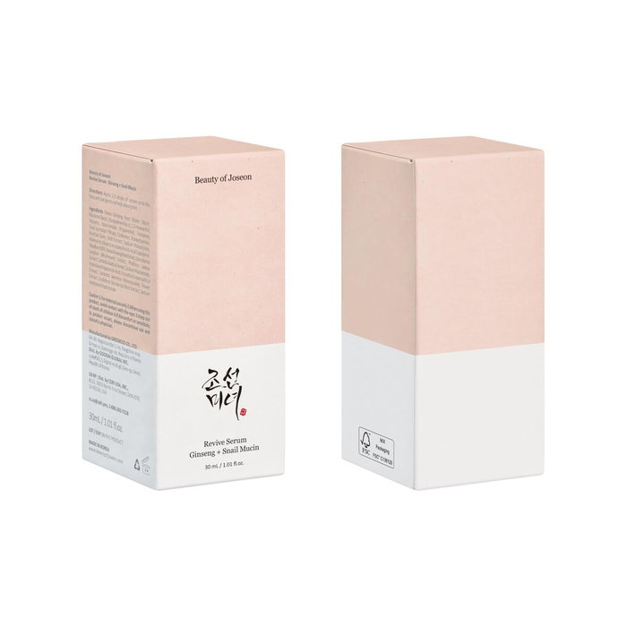Beauty Of Joseon Sérum Réparateur REVIVE Ginseng & Mucine d'Escargot 30 ml Beauty Of Joseon Sérum Réparateur REVIVE Ginseng & Mucine d'Escargot 30 ml