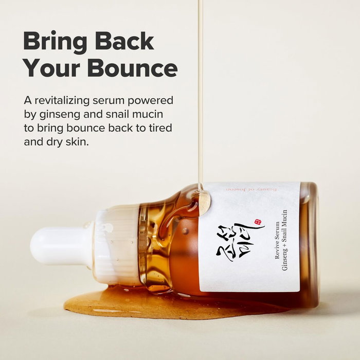 Beauty Of Joseon Sérum Réparateur REVIVE Ginseng & Mucine d'Escargot 30 ml Beauty Of Joseon Sérum Réparateur REVIVE Ginseng & Mucine d'Escargot 30 ml