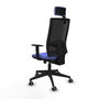 Piqueras y Crespo Chaise de Bureau Horna avec Appui-tête et Mécanisme Traslack - Bleu clair