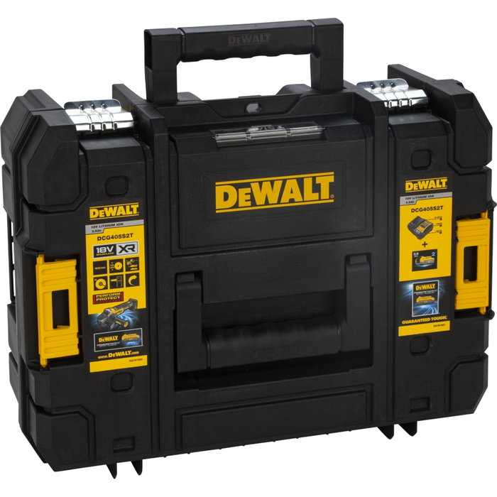 DeWalt DCG405S2T-QW Meuleuse d'angle sans fil 18V avec 2 batteries 3,5 Ah DeWalt DCG405S2T-QW Meuleuse d'angle sans fil 18V avec 2 batteries 3,5 Ah