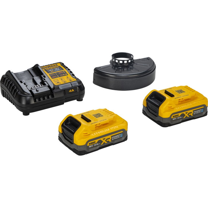 DeWalt DCG405S2T-QW Meuleuse d'angle sans fil 18V avec 2 batteries 3,5 Ah DeWalt DCG405S2T-QW Meuleuse d'angle sans fil 18V avec 2 batteries 3,5 Ah